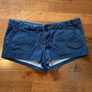 Navy American Eagle Dotted Shorts